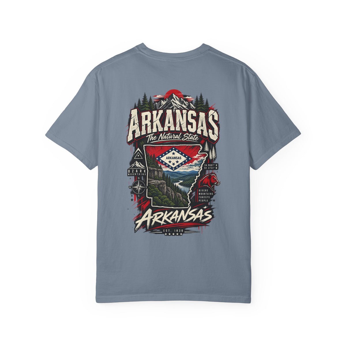 Arkansas Street Legacy Unisex Comfort Color 1717 Streetwear Graphic Tee