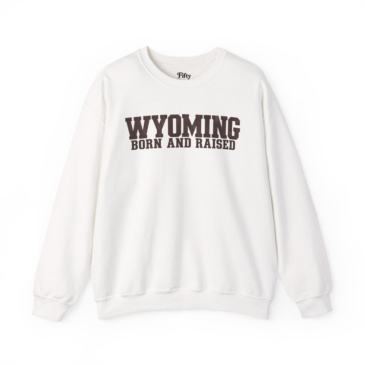 Wyoming Born and Raised Minimal Western Unisex Sweatshirt Graphic