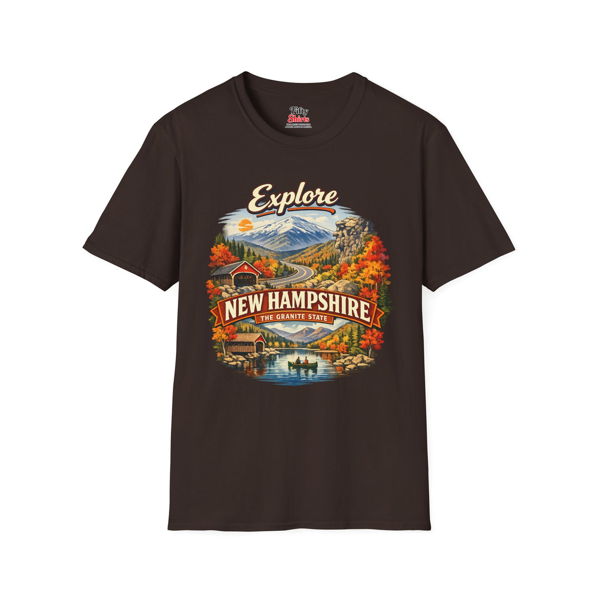 Explore New Hampshire Unisex Softstyle T Shirt State Pride Graphic Tee Collections FS03