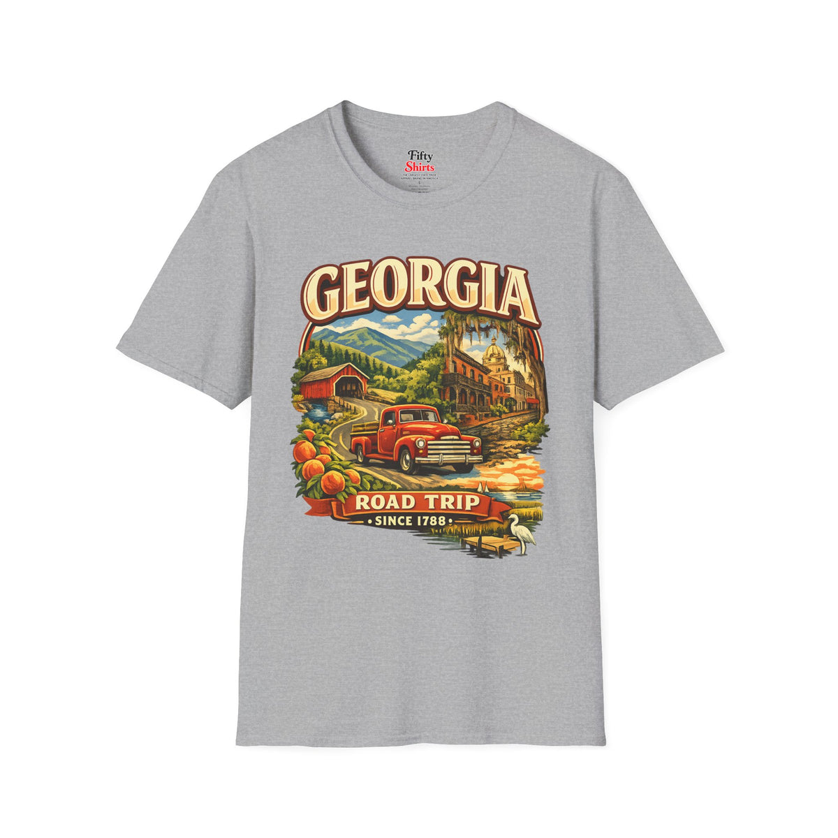 Georgia Road Trip Unisex Softstyle T Shirt State Pride Graphic Tee Collections FS03