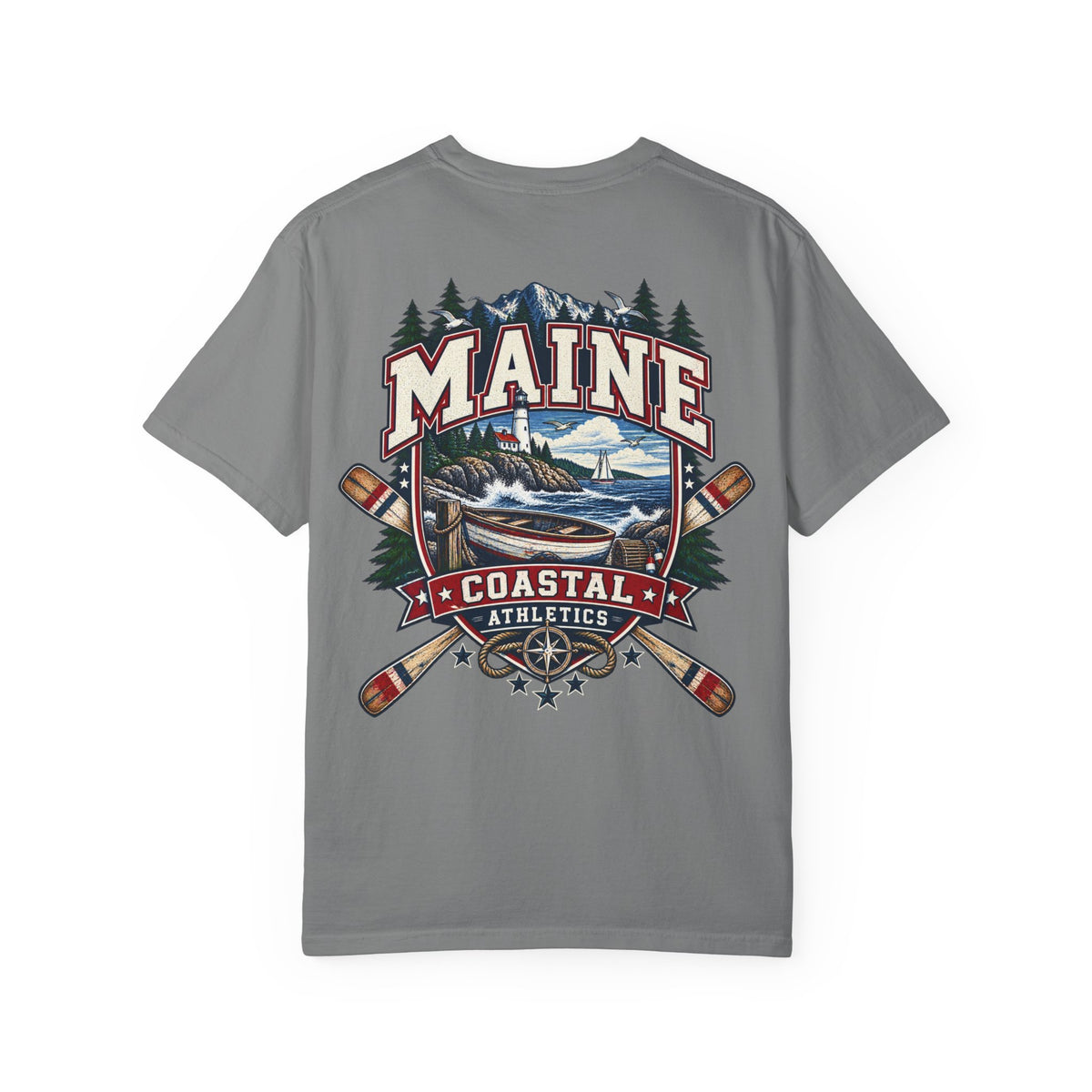 Maine Coastal Athletics Unisex Comfort Color 1717 Streetwear Graphic Tee