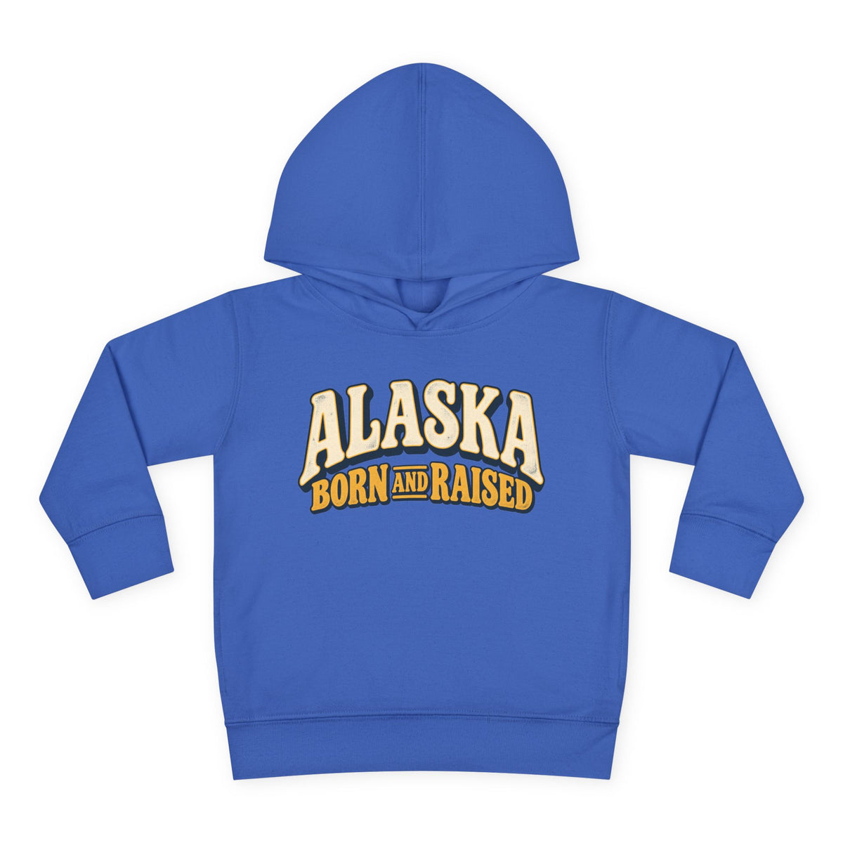Alaska Born and Raised Retro 1970s Alaska Unisex Toddler Pullover Fleece Hoodie