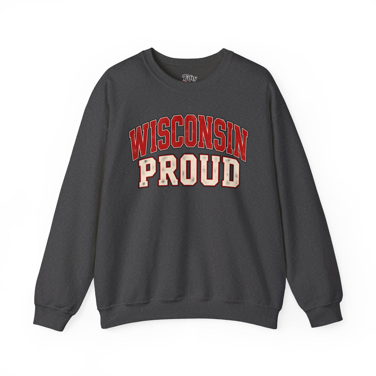Wisconsin Proud Unisex Crewneck Sweatshirt State Name Graphic