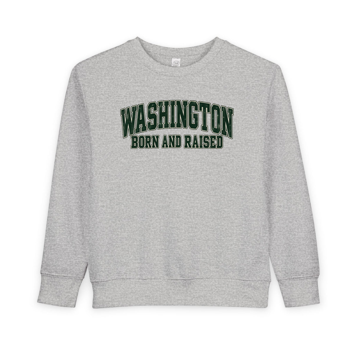 Washington Born and Raised Classic Collegiate Unisex Toddler Sweatshirt