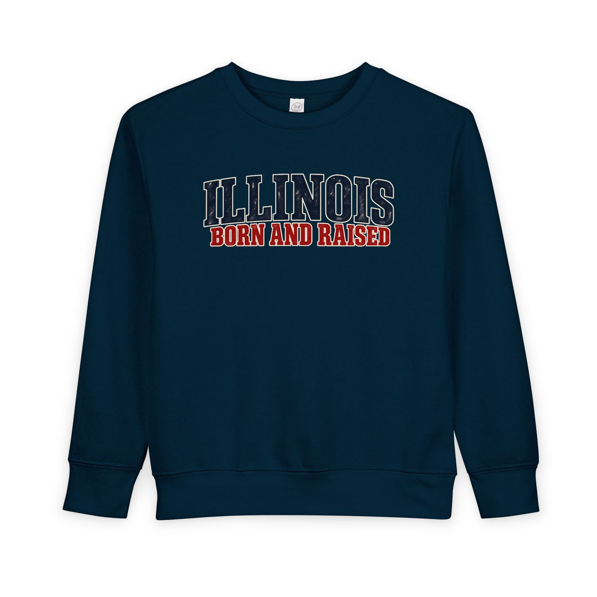 Illinois Born and Raised Midwest Americana Unisex Toddler Sweatshirt