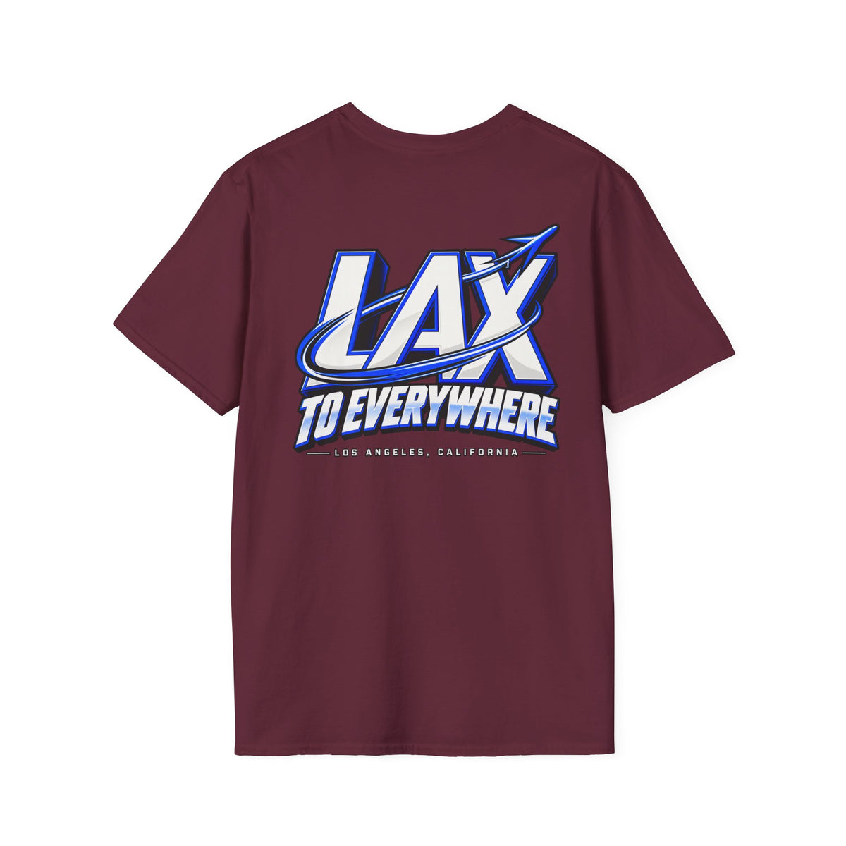 Lax To Everywhere Los Angeles Unisex Softstyle Graphic Tee