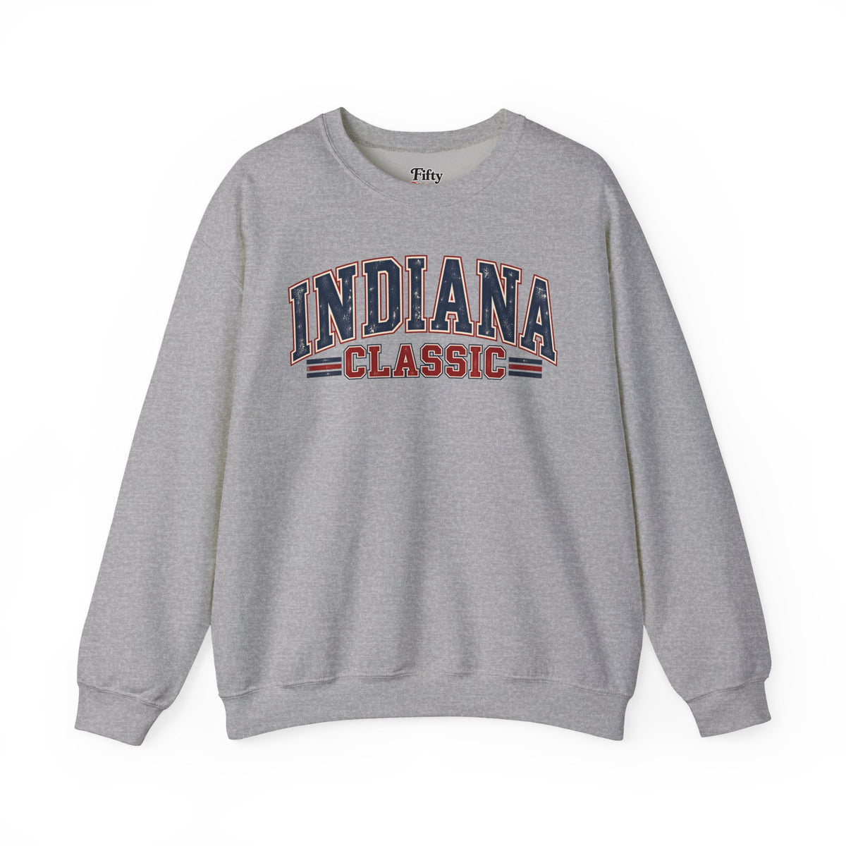 Indiana Classic Unisex Crewneck Sweatshirt State Name Graphic