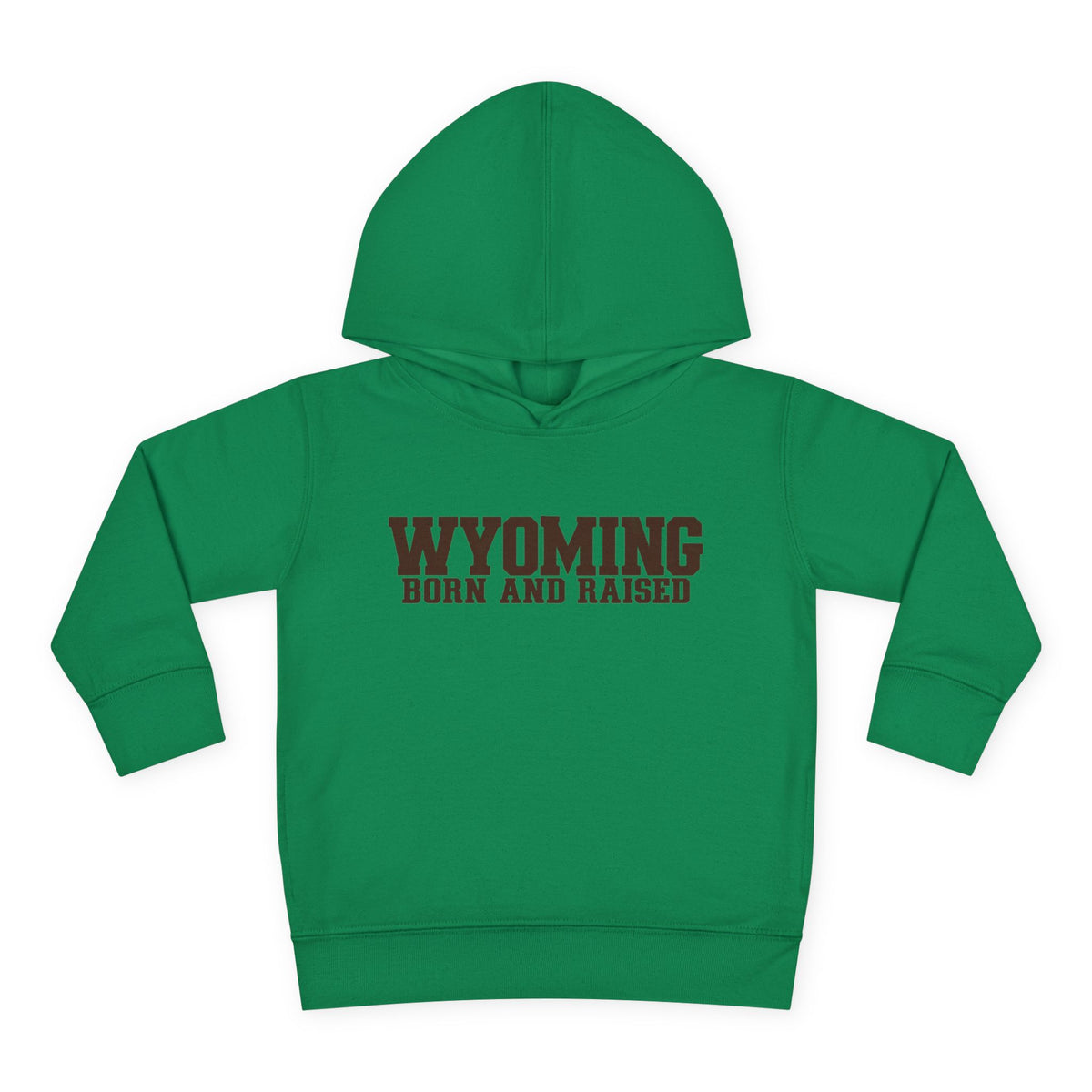 Wyoming Born and Raised Minimal Western Unisex Toddler Pullover Fleece Hoodie