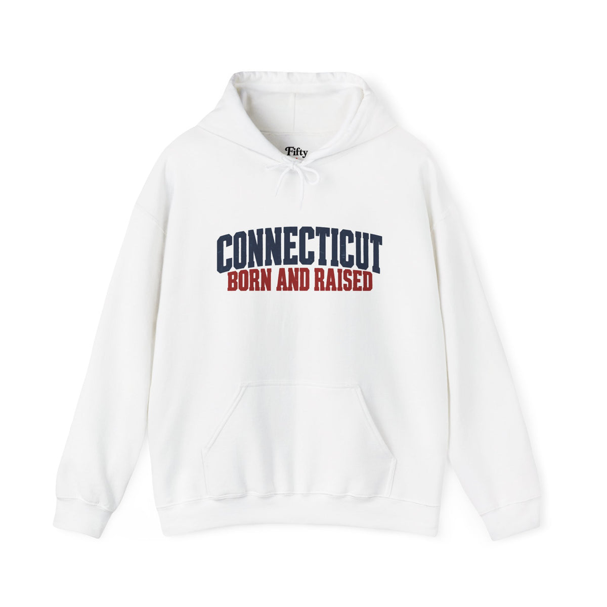 Connecticut Born and Raised Bold Workwear Heritage Unisex Hoodie Graphic
