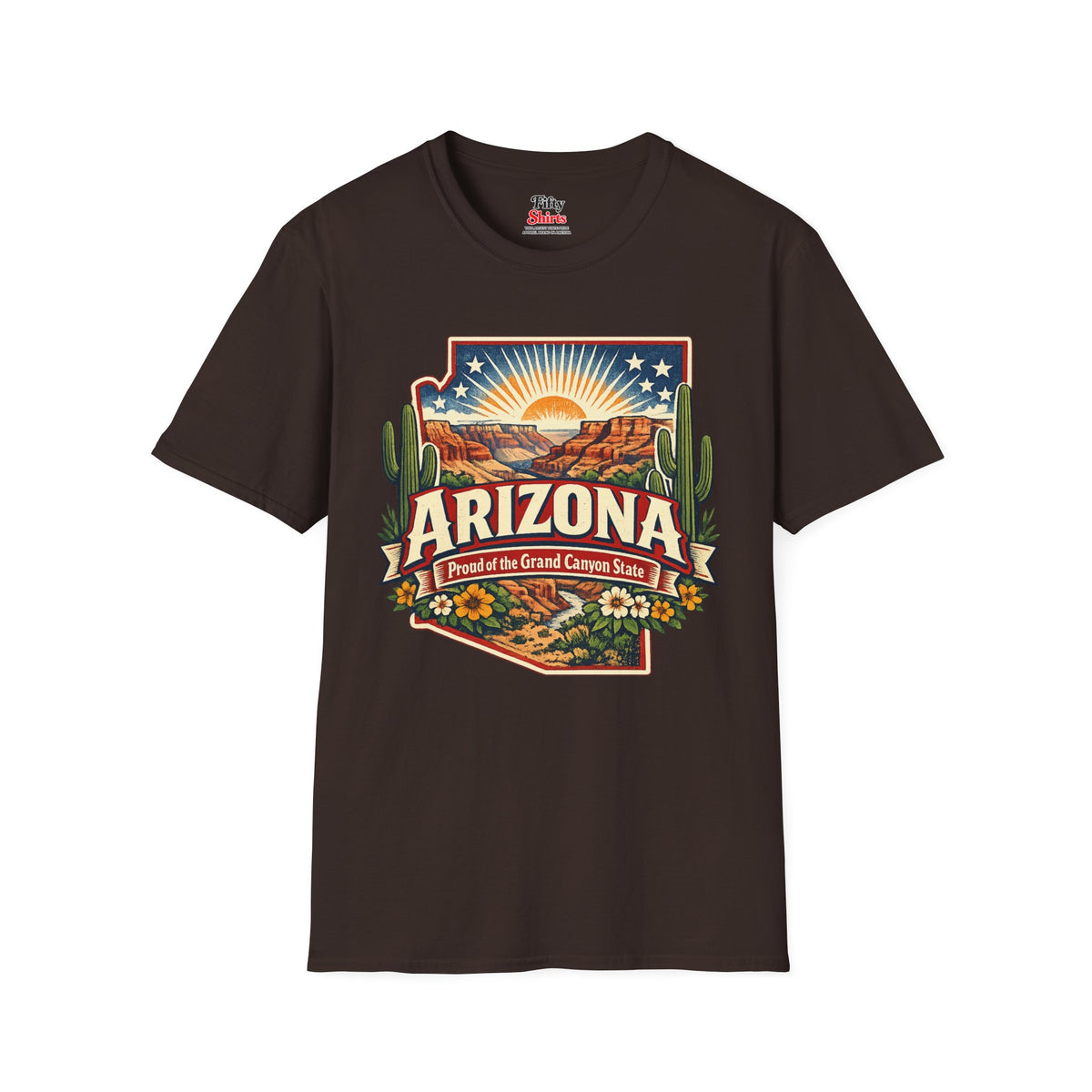Arizona State Pride Unisex Softstyle T Shirt State Pride Graphic Tee Collections FS03