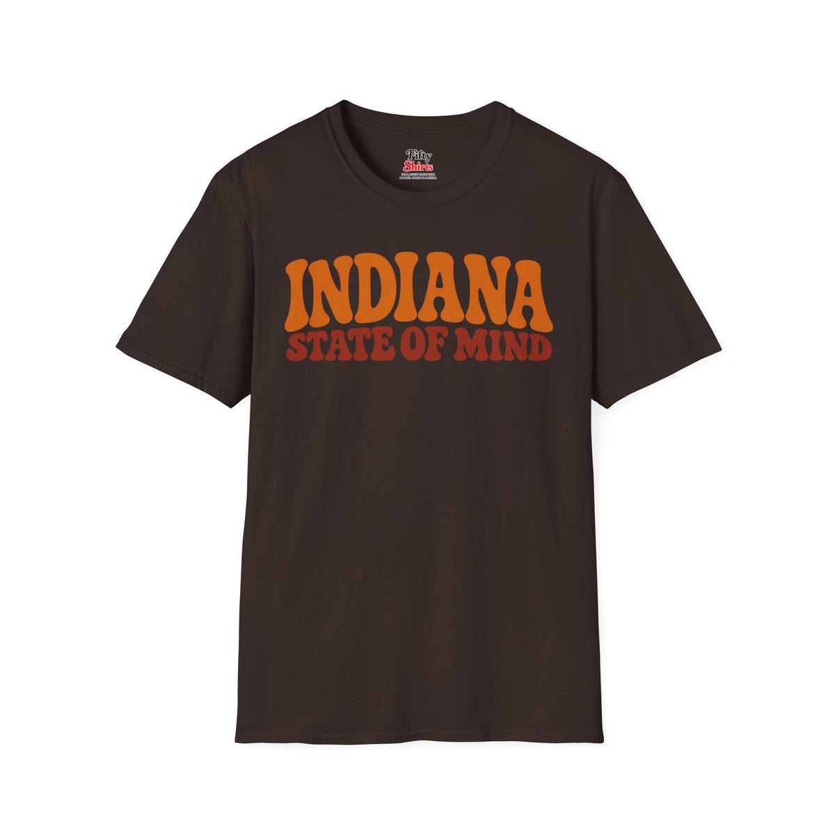 Indiana State of Mind Unisex Softstyle T Shirt State Name Graphic Tee