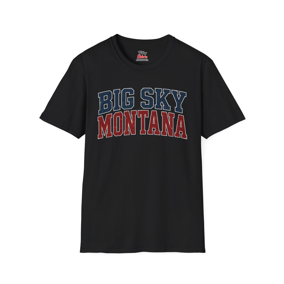 Big Sky Montana Unisex Softstyle T Shirt State Name Graphic Tee