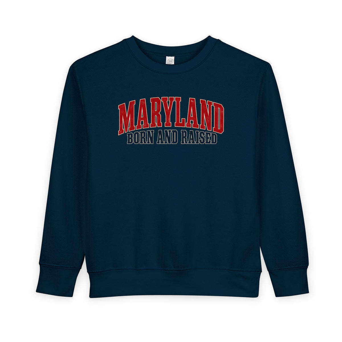 Maryland Born and Raised Chesapeake Heritage Unisex Toddler Sweatshirt
