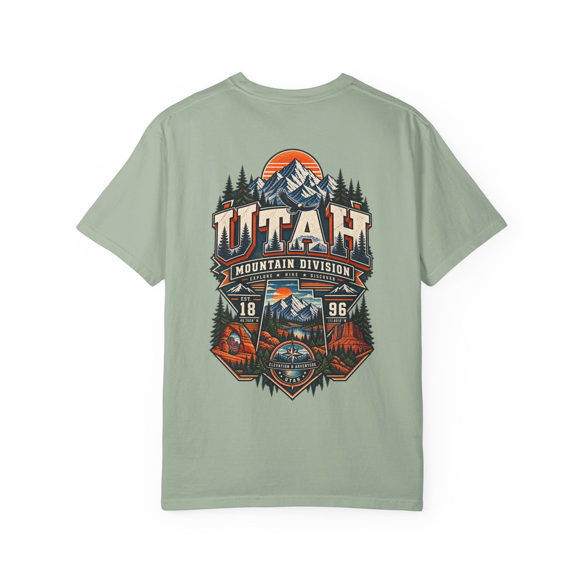 Utah Mountain Division Unisex Comfort Color 1717 Streetwear Graphic Tee