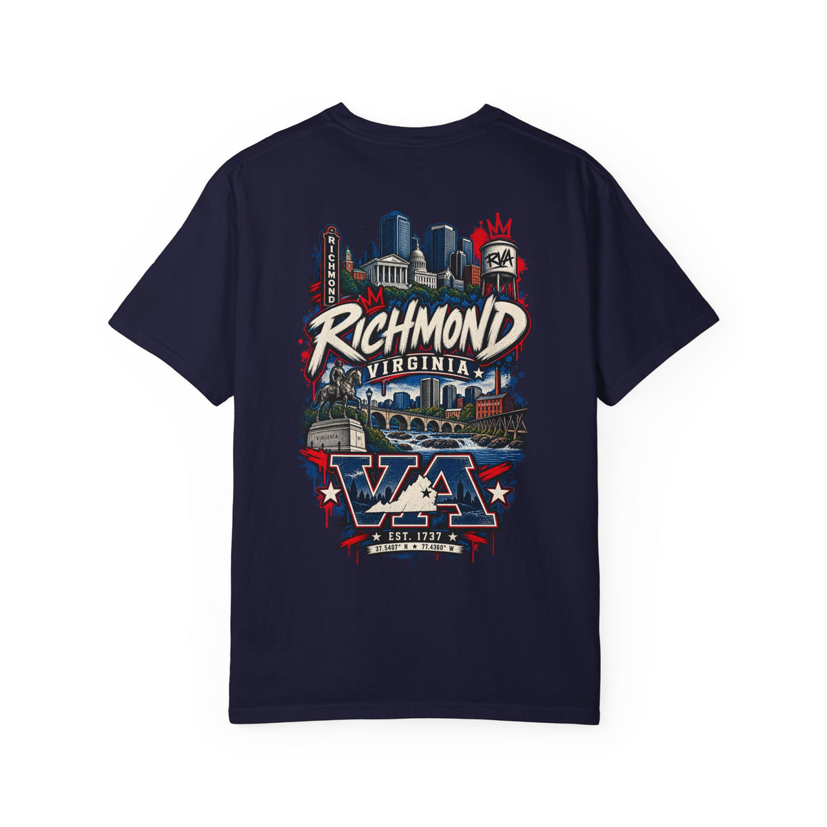 Richmond Virginia Unisex Comfort Color 1717 Streetwear Graphic Tee