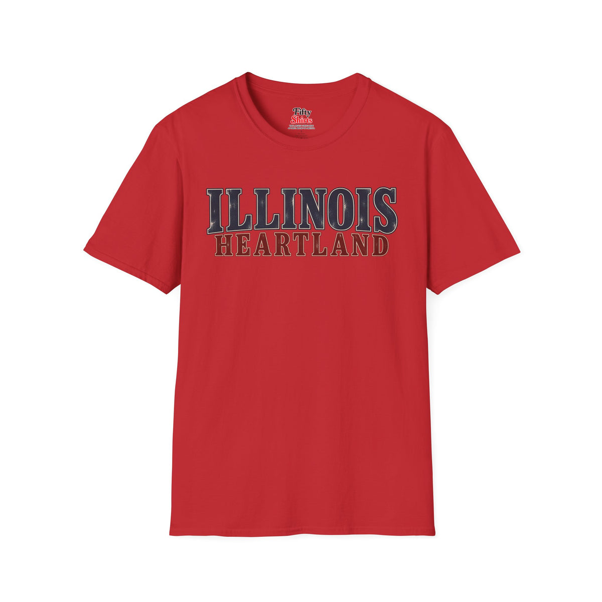 Illinois Heartland Unisex Softstyle T Shirt State Name Graphic Tee