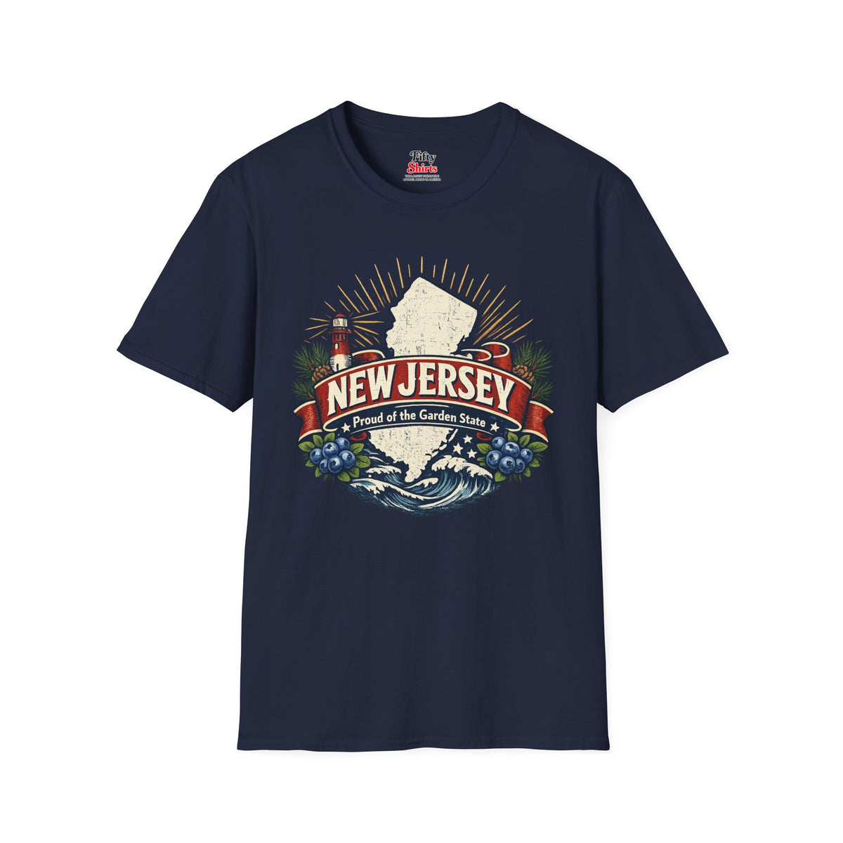New Jersey State Pride Unisex Softstyle T Shirt State Pride Graphic Tee Collections FS03