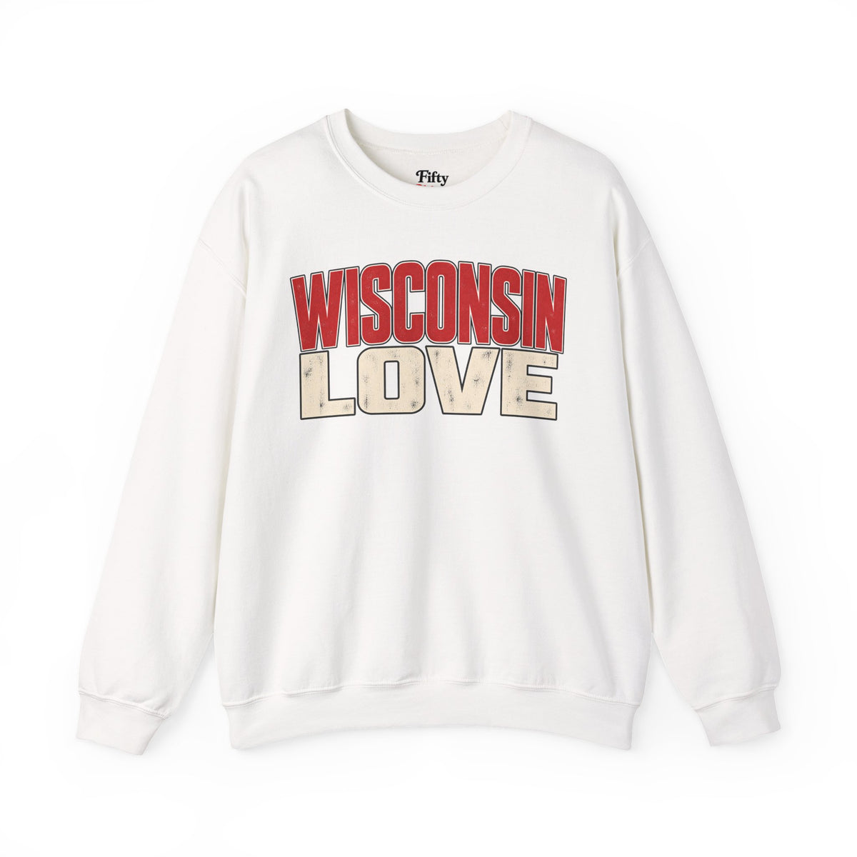Wisconsin Love Unisex Crewneck Sweatshirt State Name Graphic