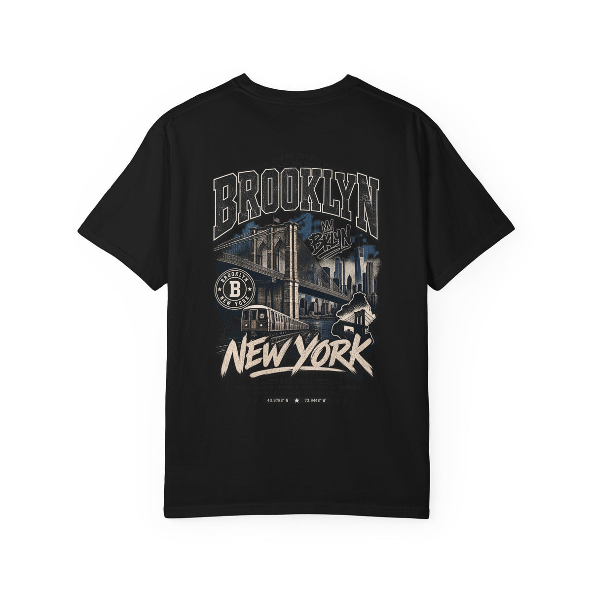 Brooklyn New York Unisex Comfort Color 1717 Streetwear Graphic Tee