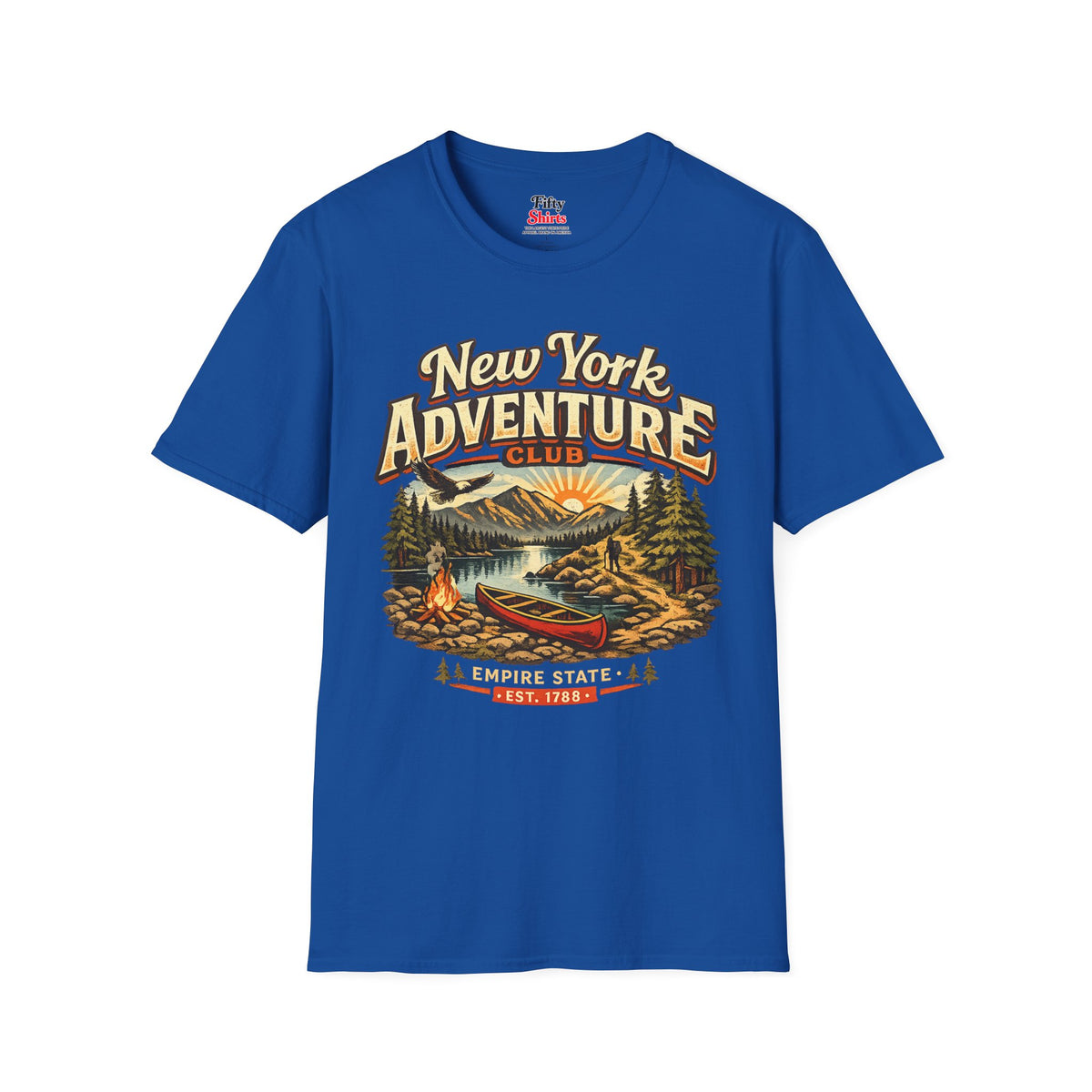 New York Outdoor Club Unisex Softstyle T Shirt State Pride Graphic Tee Collections FS03