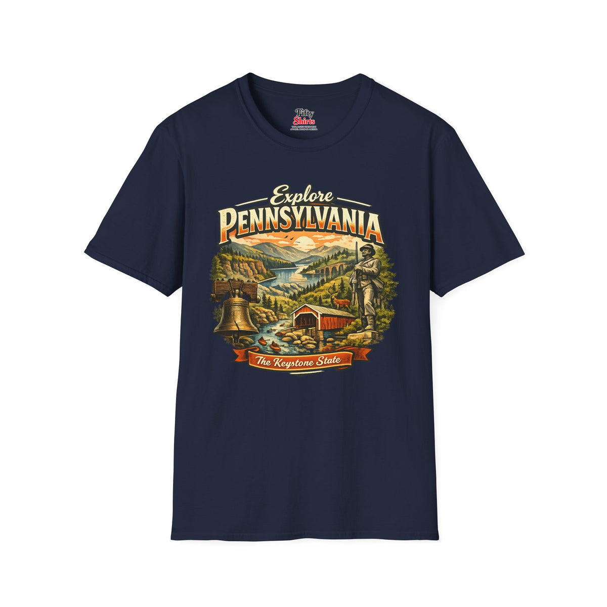 Explore Pennsylvania Unisex Softstyle T Shirt State Pride Graphic Tee Collections FS03