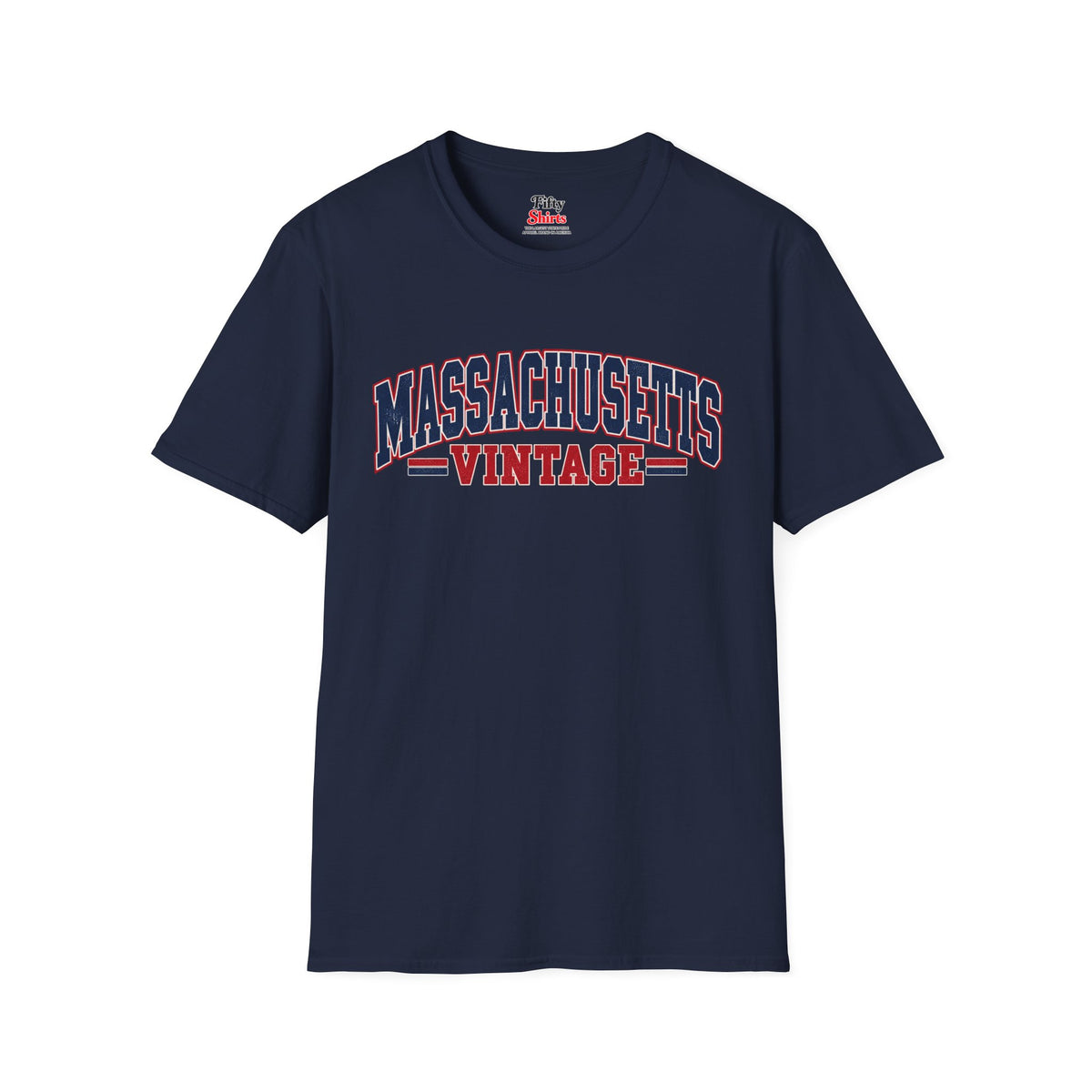 Massachusetts Vintage Unisex Softstyle T Shirt State Name Graphic Tee