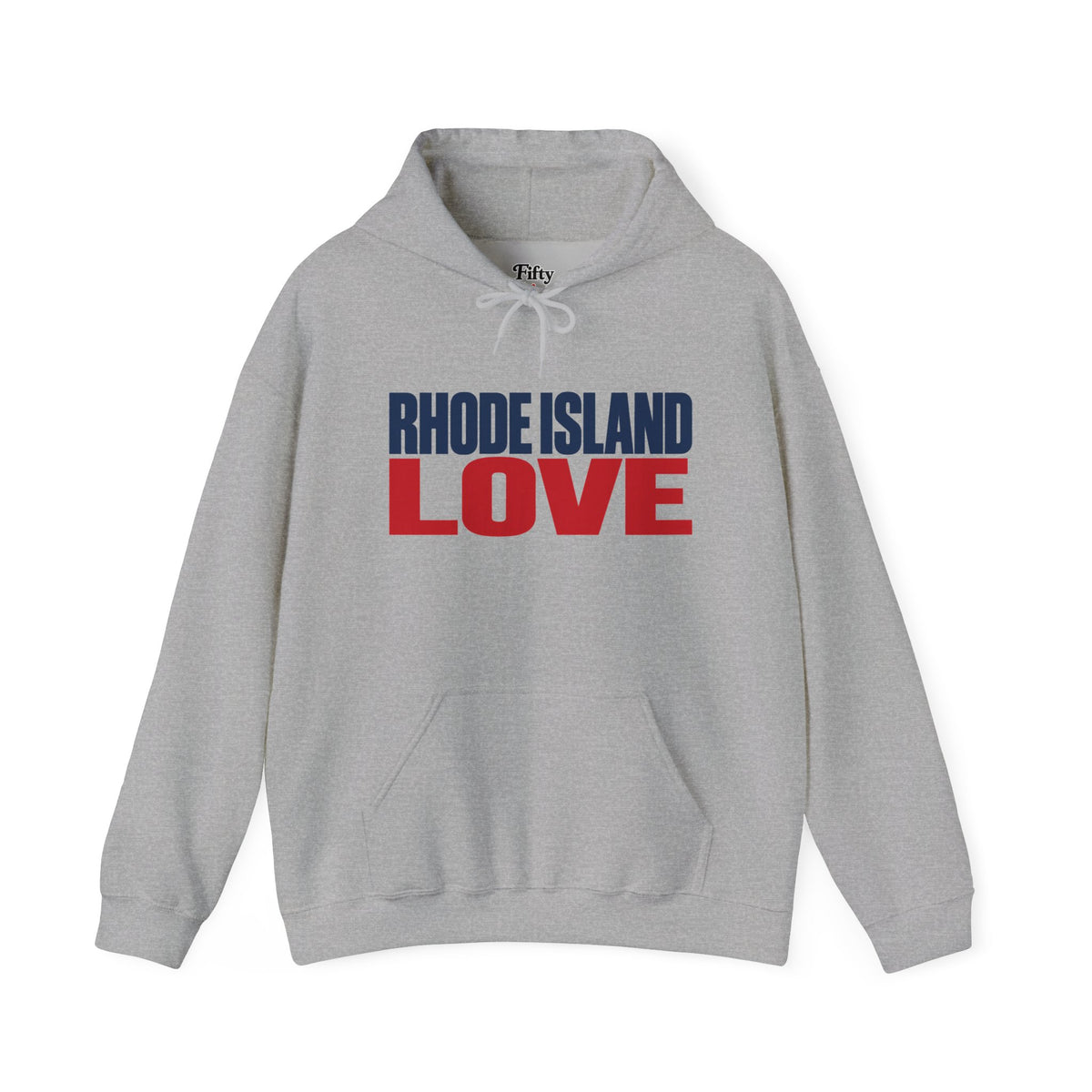 Rhode Island Love Unisex Hoodie State Name Graphic