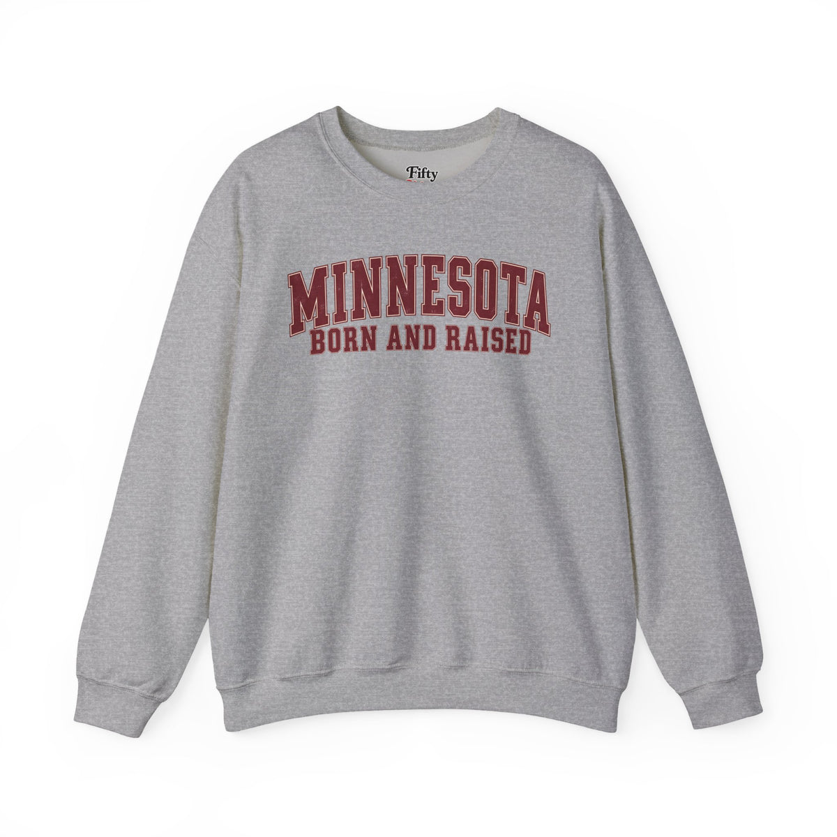 Minnesota Born and Raised Vintage Collegiate Unisex Sweatshirt Graphic