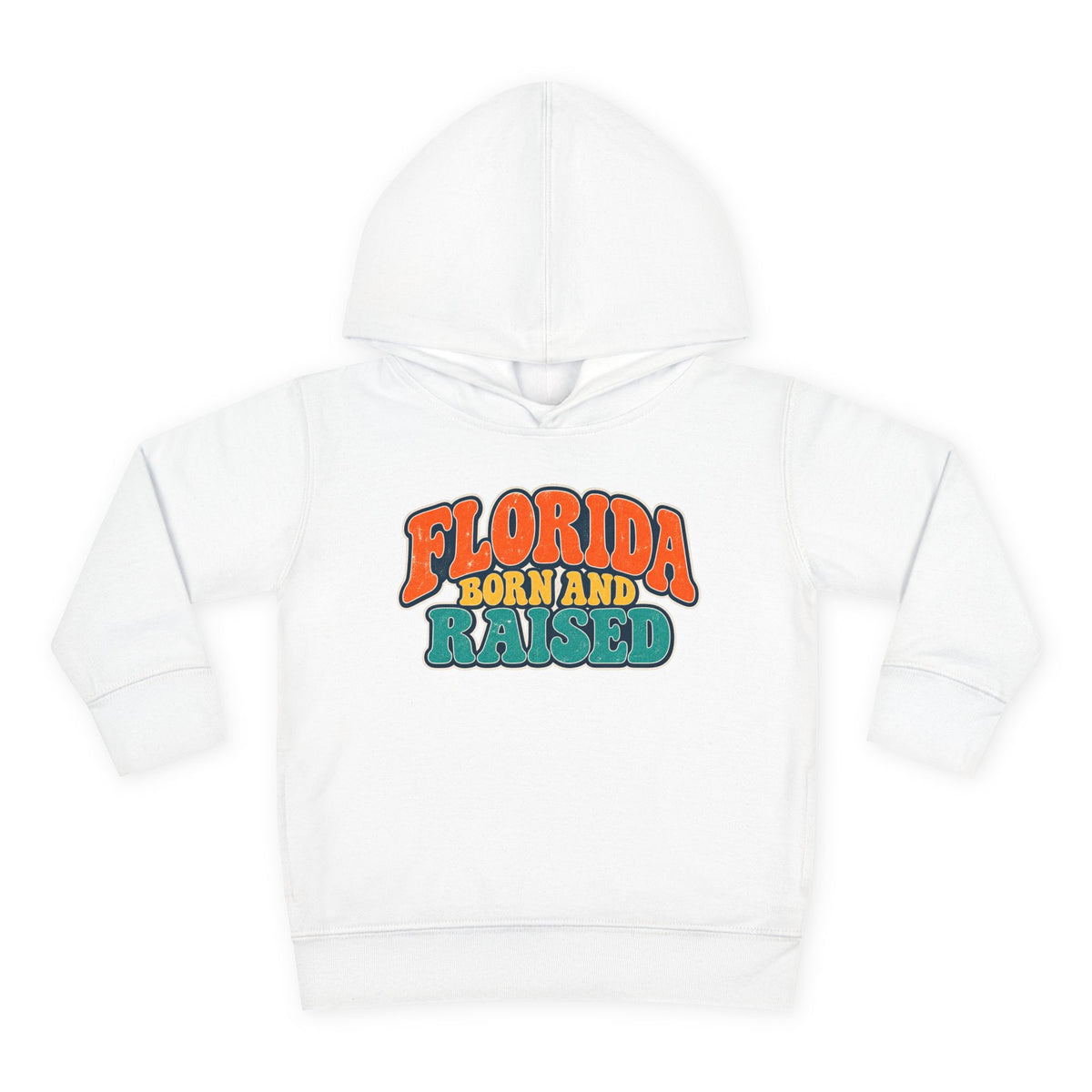 Florida Born and Raised Retro Sunshine State Unisex Toddler Pullover Fleece Hoodie