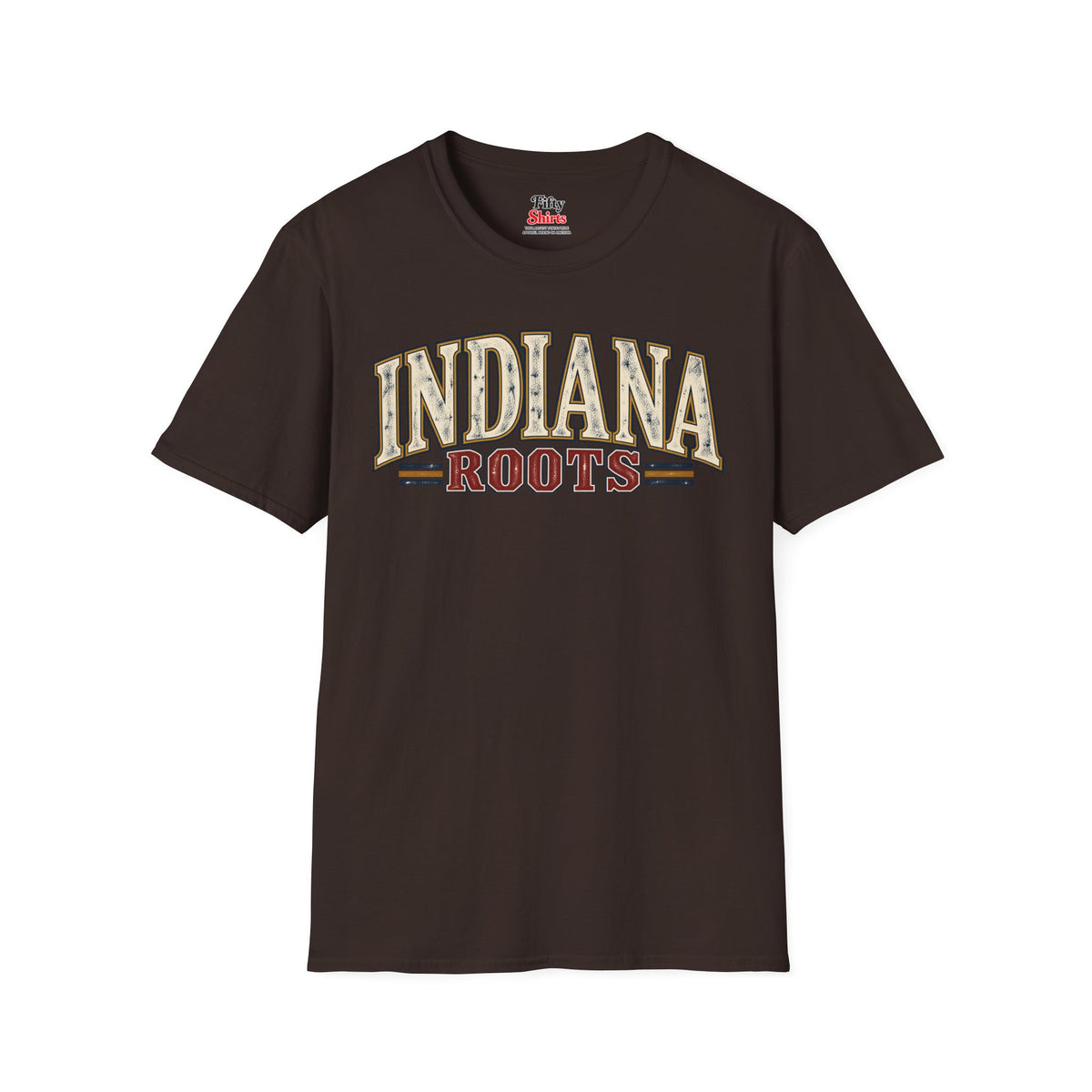 Indiana Roots Unisex Softstyle T Shirt State Name Graphic Tee