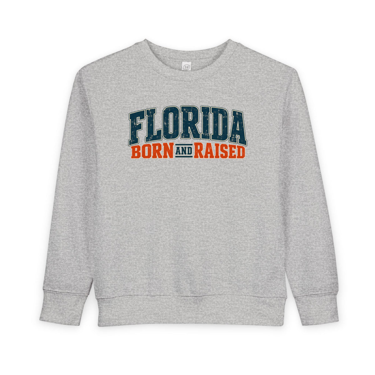 Florida Born and Raised Coastal Vintage Unisex Toddler Sweatshirt