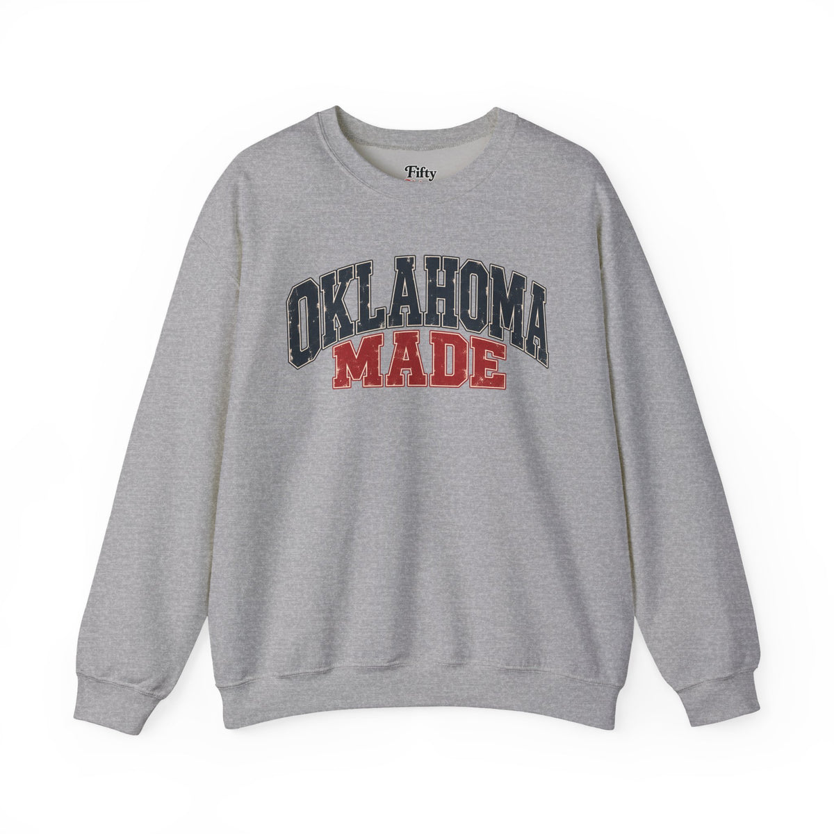 Oklahoma Made Unisex Crewneck Sweatshirt State Name Graphic