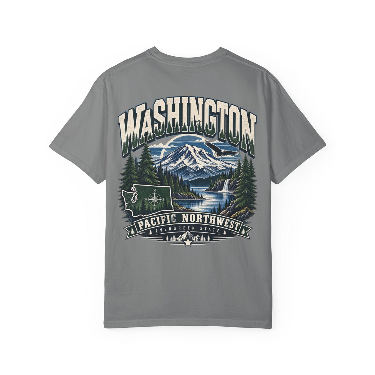 Washington Pacific Northwest Unisex Comfort Color 1717 Streetwear Graphic Tee