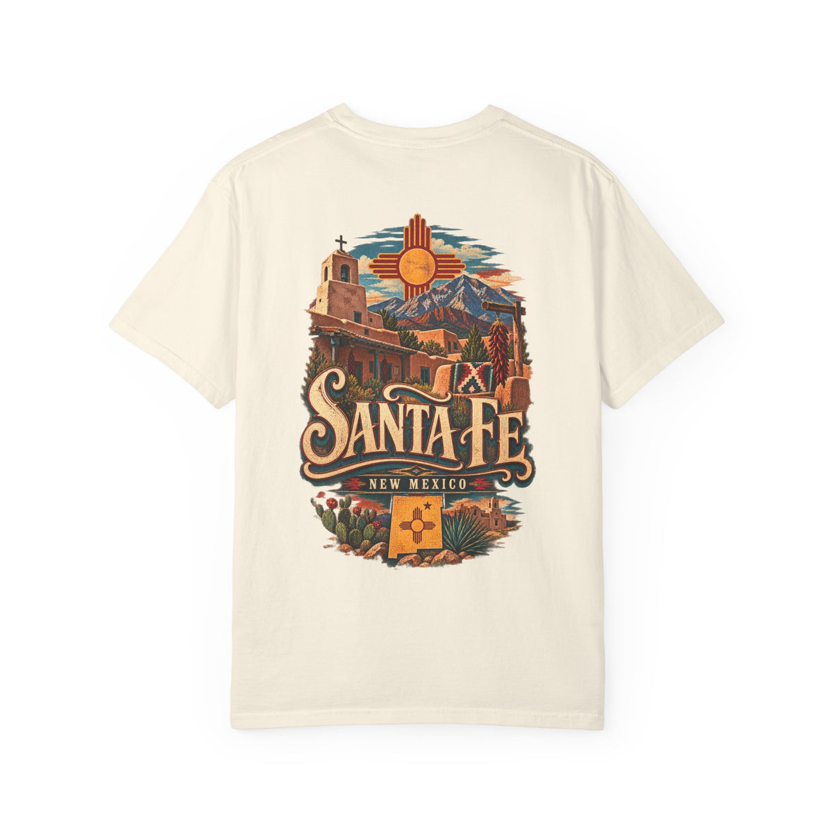 Santa Fe New Mexico Unisex Comfort Color 1717 Streetwear Graphic Tee