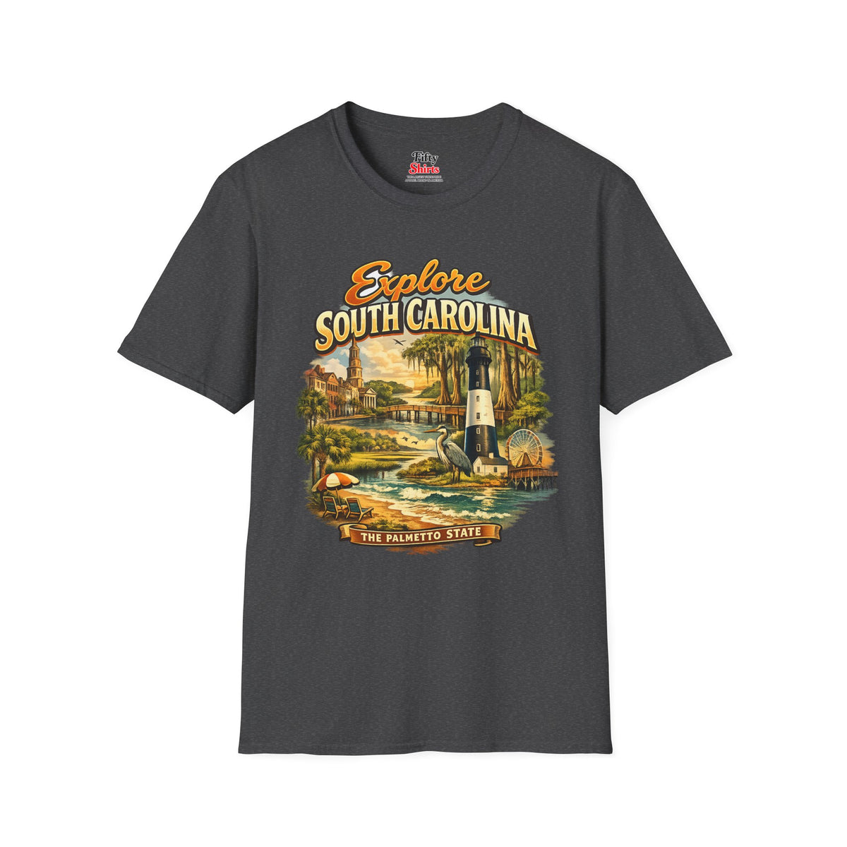Explore South Carolina Unisex Softstyle T Shirt State Pride Graphic Tee Collections FS03
