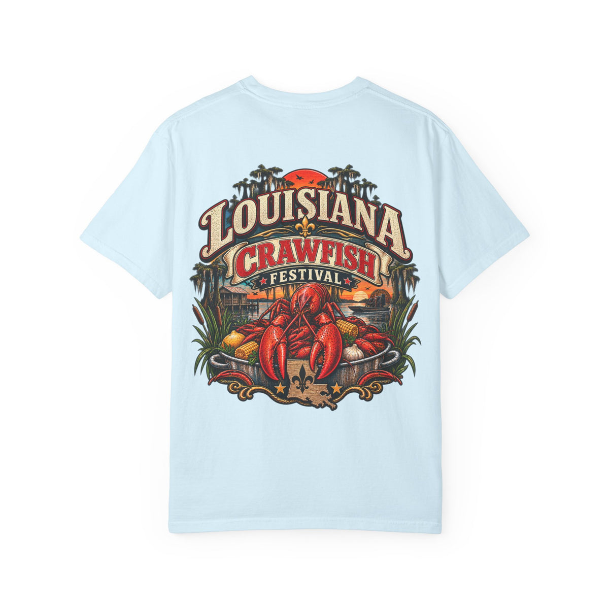 Louisiana Crawfish Festival Unisex Comfort Color 1717 Streetwear Graphic Tee