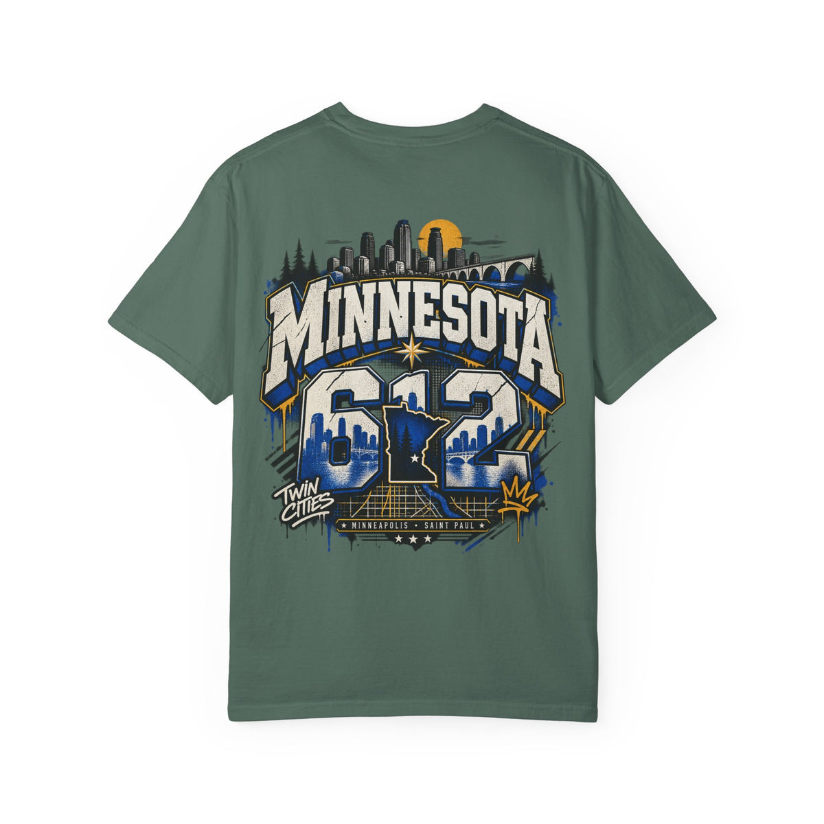 Minnesota 612 Unisex Comfort Color 1717 Streetwear Graphic Tee