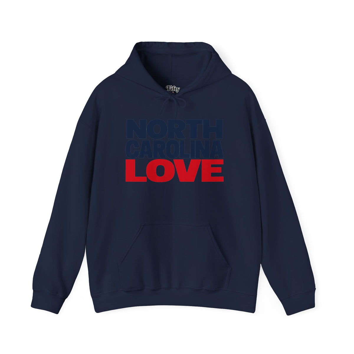 North Carolina Love Unisex Hoodie State Name Graphic