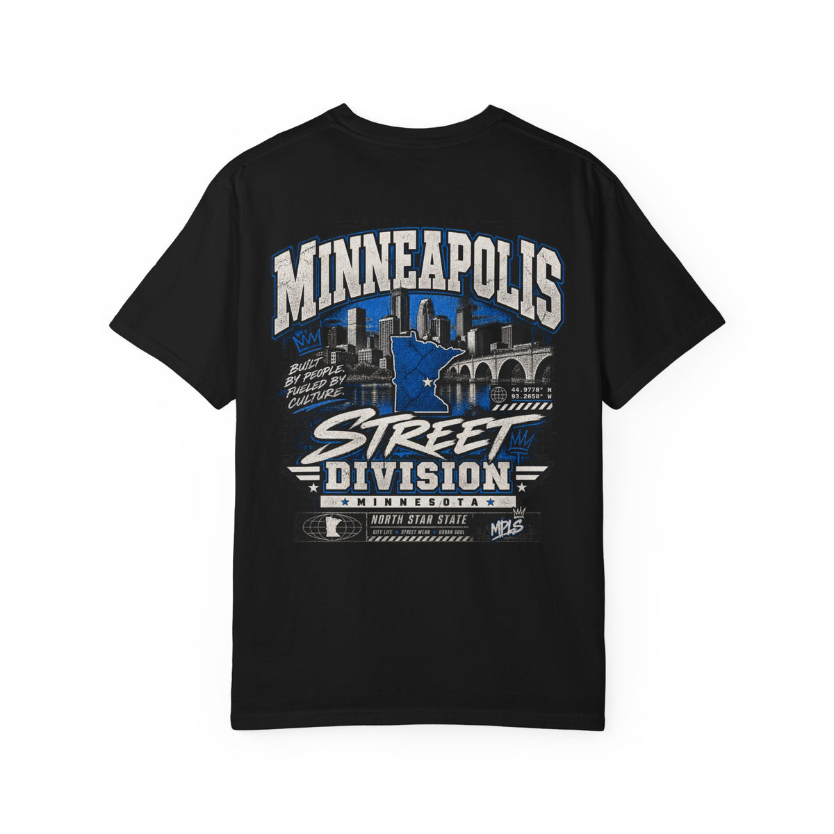 Minnesota Minneapolis Street Division Unisex Comfort Color 1717 Streetwear Graphic Tee