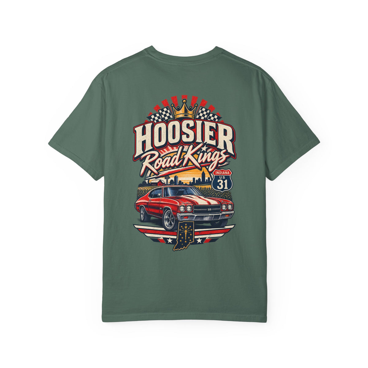 Indiana Hoosier Road Kings Unisex Comfort Color 1717 Streetwear Graphic Tee