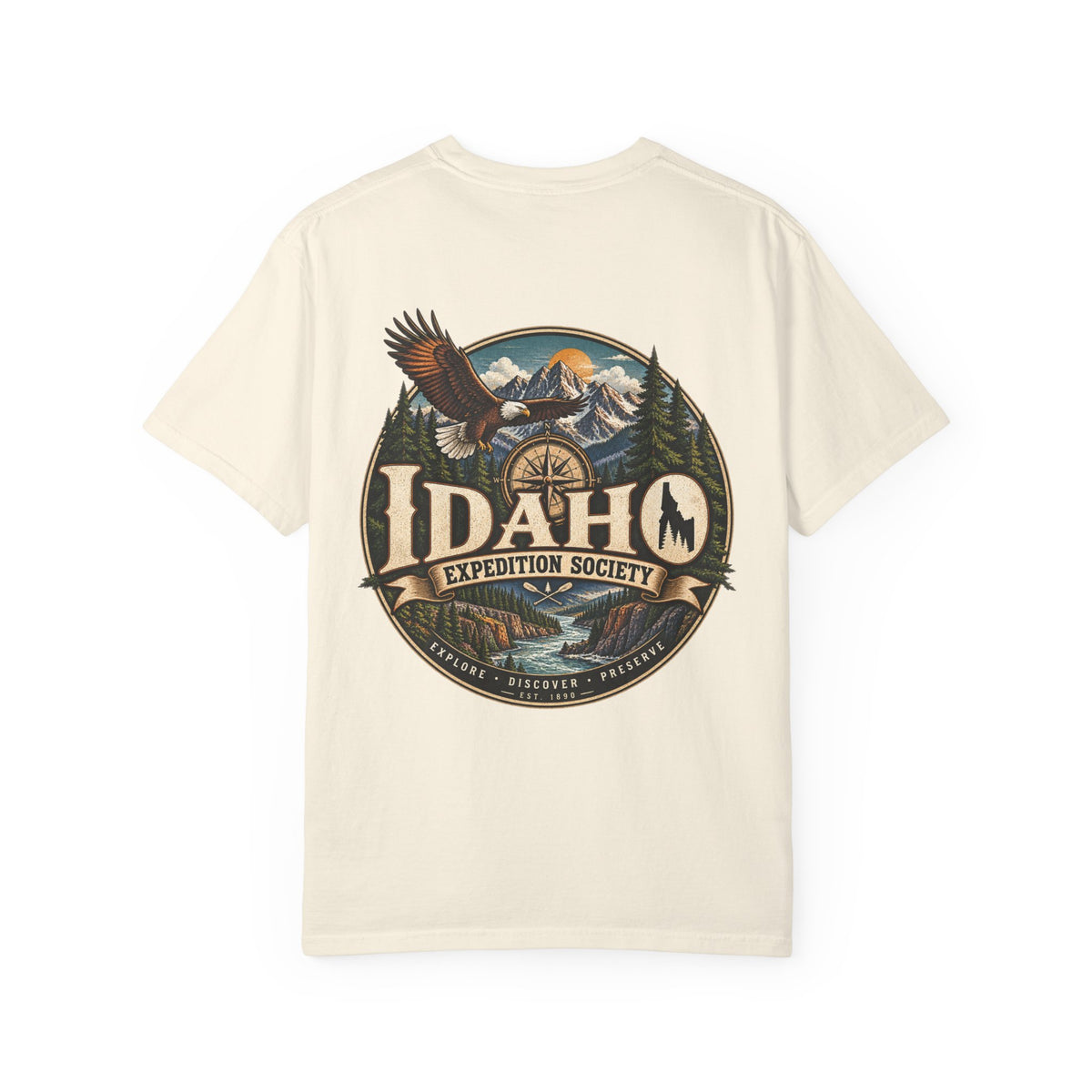 Idaho Expedition Society Unisex Comfort Color 1717 Streetwear Graphic Tee