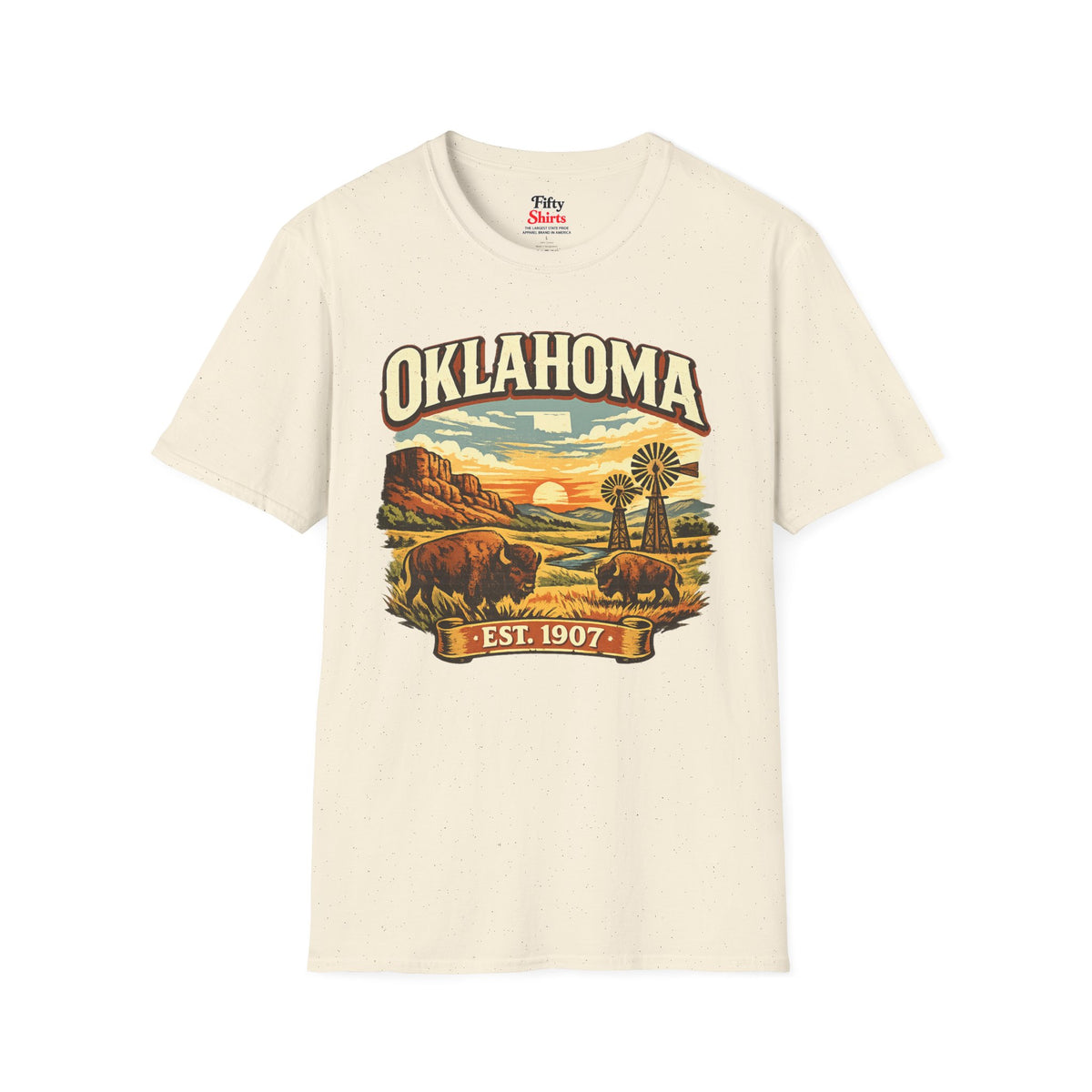 Vintage Oklahoma Heritage Unisex Softstyle T Shirt State Pride Graphic Tee Collections FS03