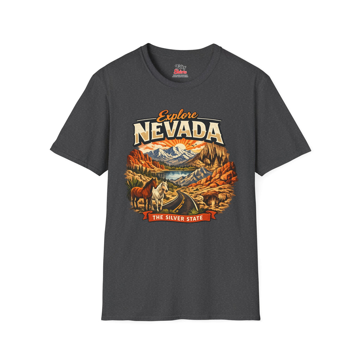 Explore Nevada Unisex Softstyle T Shirt State Pride Graphic Tee Collections FS03