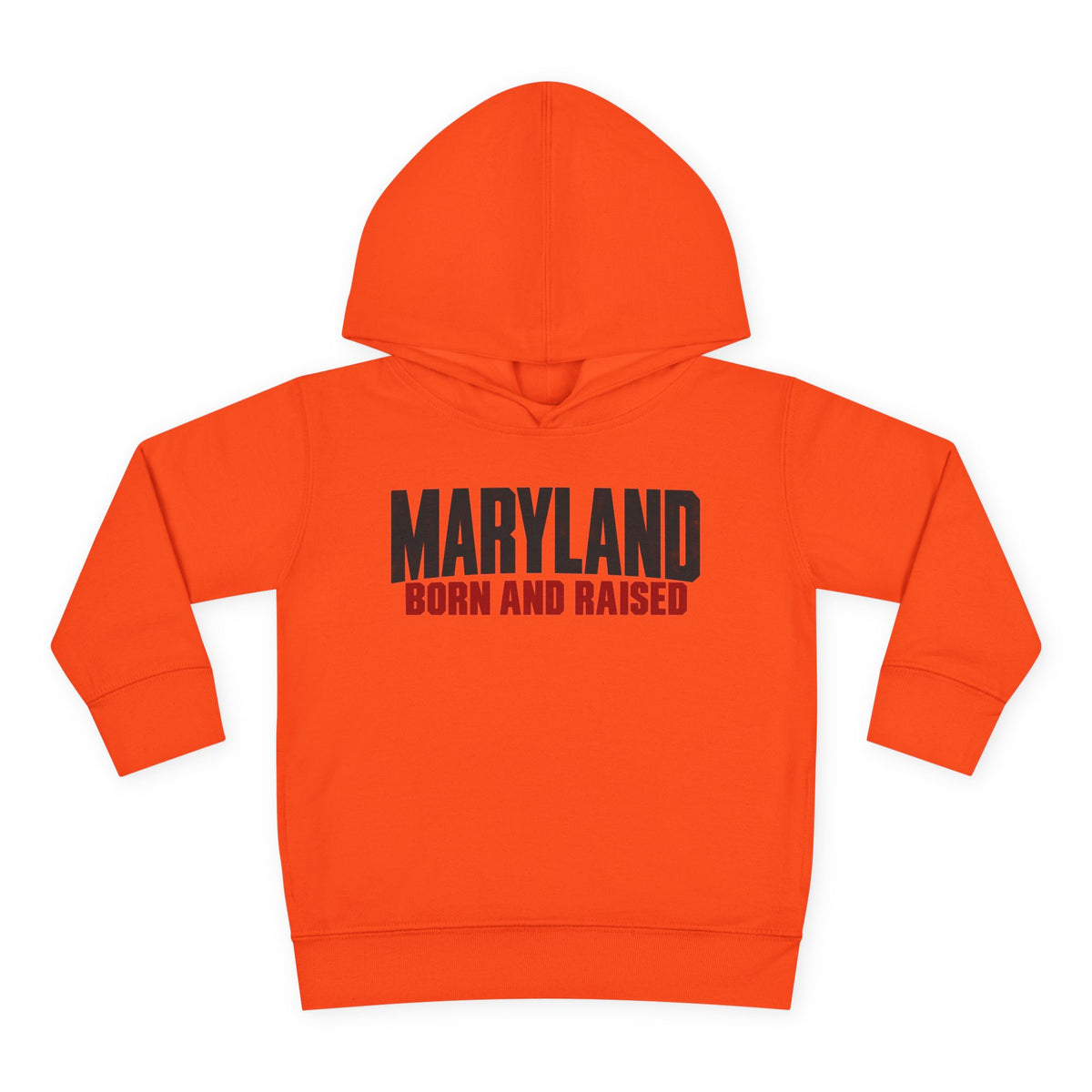 Maryland Born and Raised Modern Unisex Toddler Pullover Fleece Hoodie