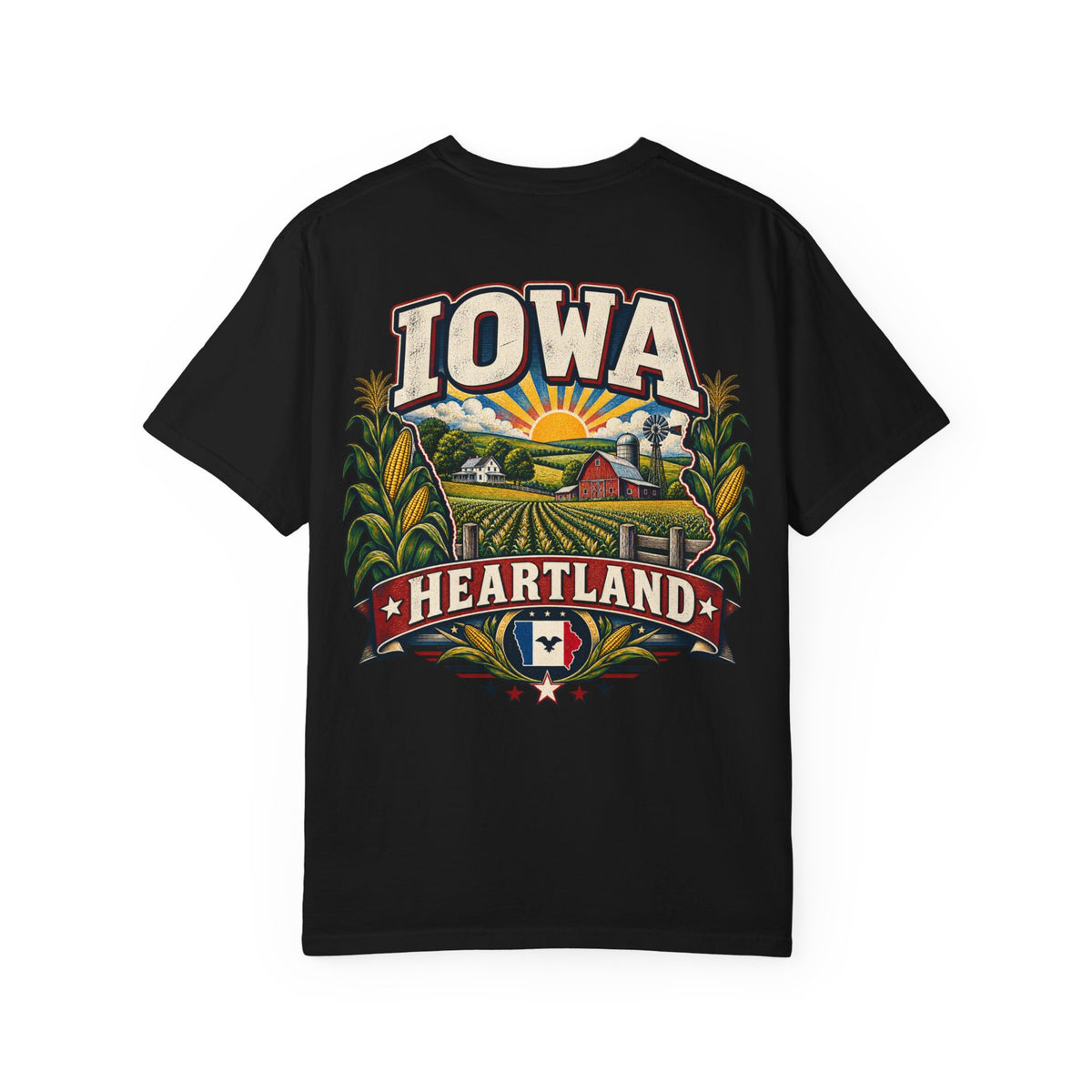 Iowa Heartland Unisex Comfort Color 1717 Streetwear Graphic Tee