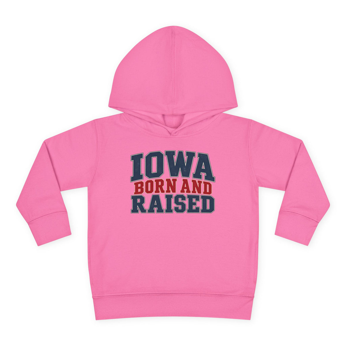 Iowa Born and Raised Classic Heritage Unisex Toddler Pullover Fleece Hoodie