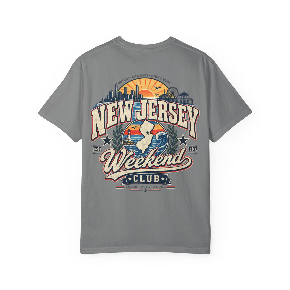 New Jersey Weekend Club Unisex Comfort Color 1717 Streetwear Graphic Tee