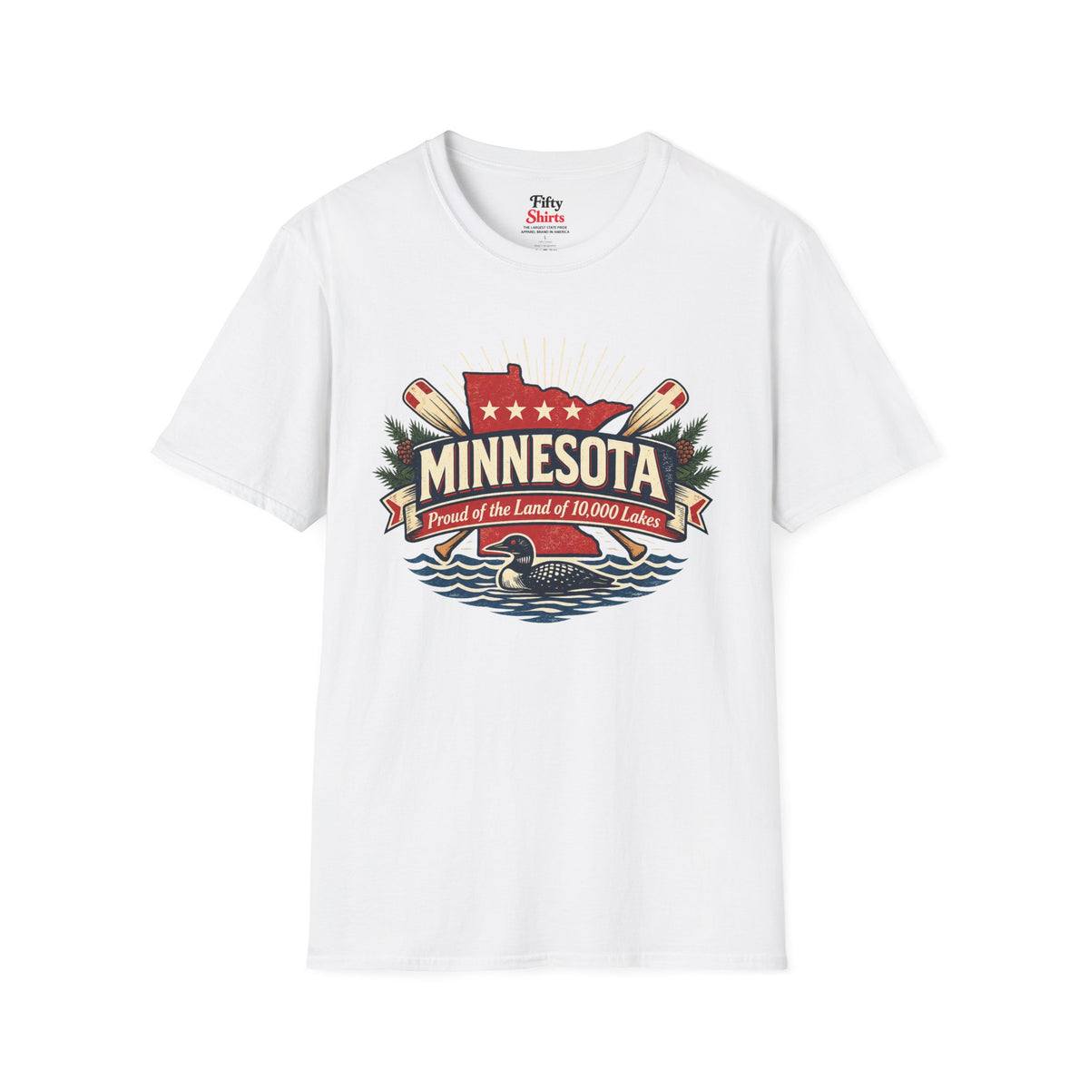 Minnesota State Pride Unisex Softstyle T Shirt State Pride Graphic Tee Collections FS03