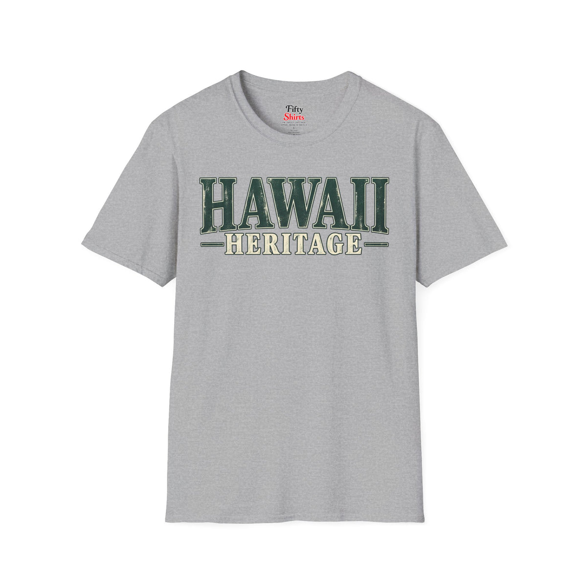 Hawaii Heritage Unisex Softstyle T Shirt State Name Graphic Tee