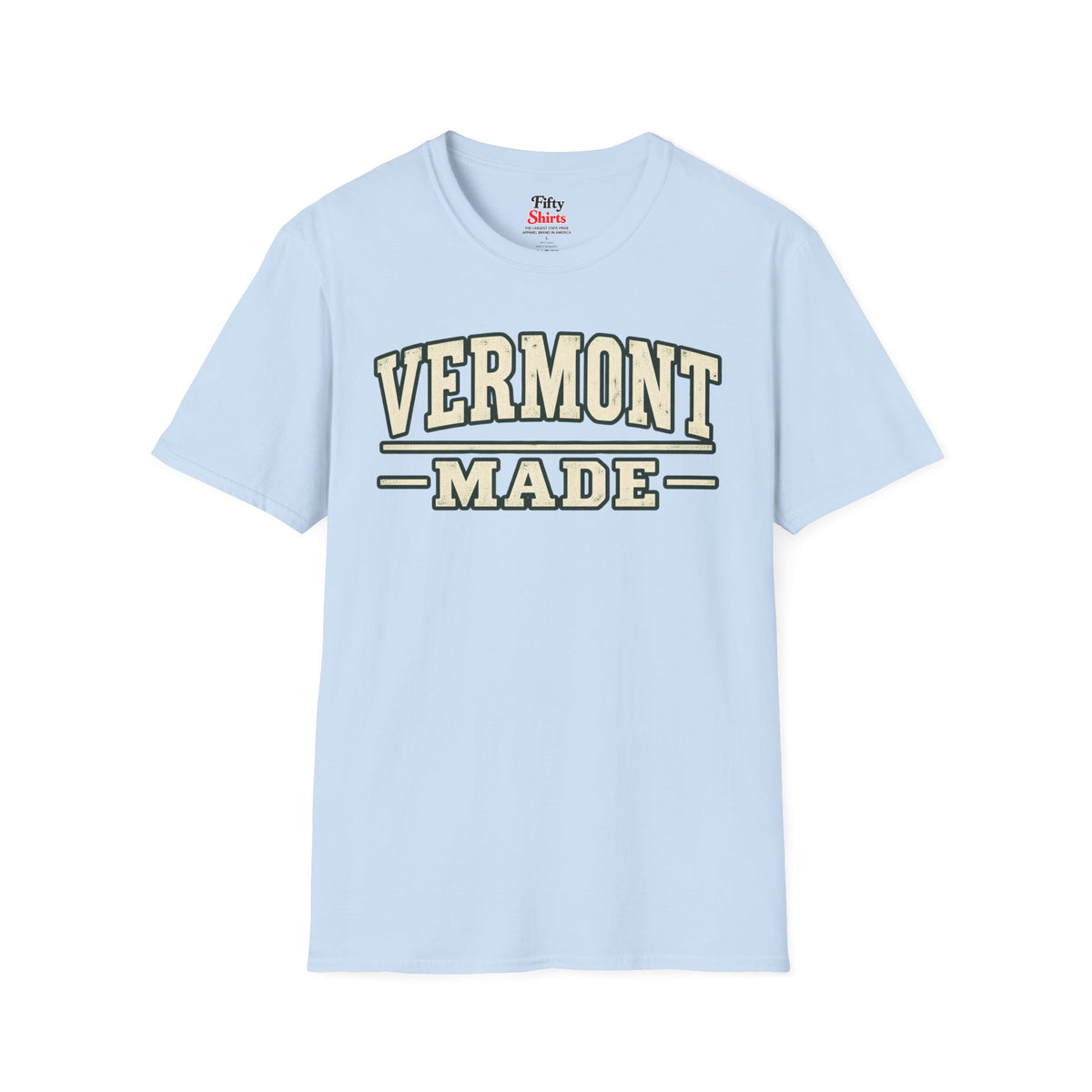 Vermont Made Unisex Softstyle T Shirt State Name Graphic Tee